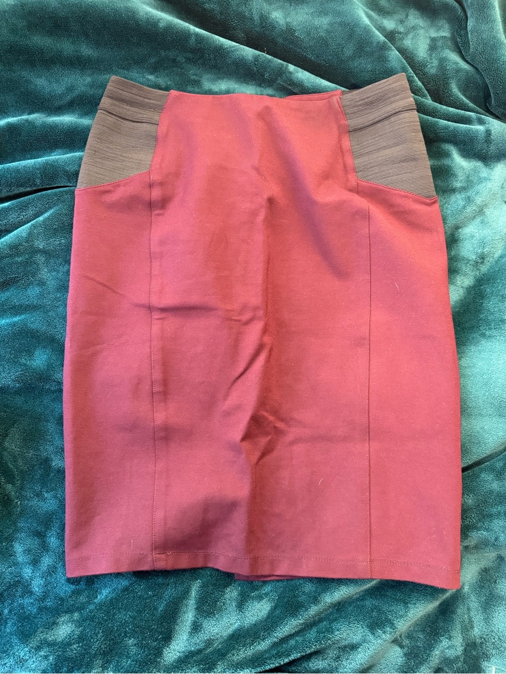 Women's Burgundy Pencil Skirt